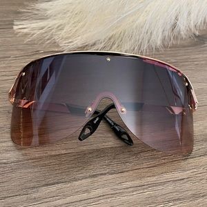 Brown Shield Sunglasses